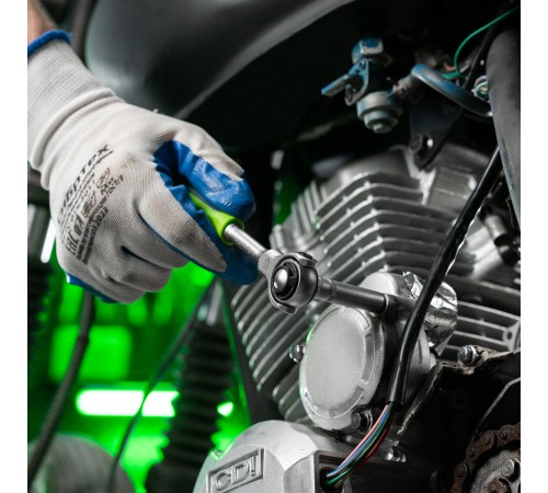 Ключ-трещотка 1/4", 72 зуба, поворотная голова, с быстрым сбросом Сибртех         