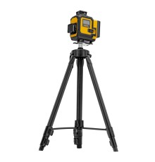 Лазерный уровень мультипризменный DLV 360-4T, 30 м, зеленый луч, Li-Ion 2,4 Aч, штатив Denzel