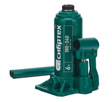 Домкрат гидравлический бутылочный, 6 т, 180-340 мм Сибртех