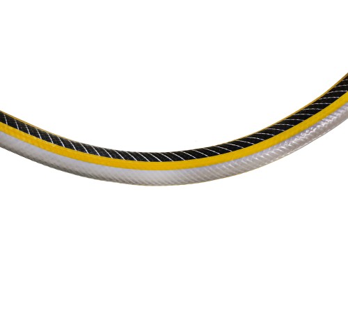 Шланг поливочный армированный, усиленный, 4х слойный, 3/4", 25 м, желто-черный Hanskonner (рус)