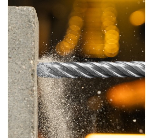 Бур по бетону, цельная крестовая пластина, 14x215 мм, SDS PLUS Denzel