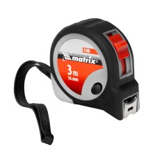 Рулетка Continuous fixation,3 м х 16 мм,двухкомпонентный корпус,плавная фиксация Matrix