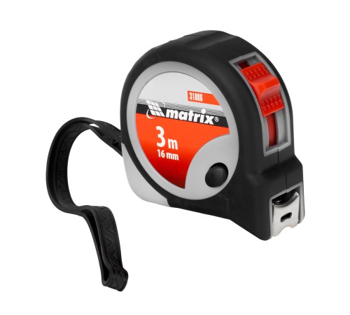 Рулетка Continuous fixation,3 м х 16 мм,двухкомпонентный корпус,плавная фиксация Matrix Рулетка Continuous fixation,3 м х 16 мм,двухкомпонентный корпус,плавная фиксация Matrix