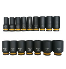 RUNTEC RT-IS2B16L Набор ударных головок глубоких RUNTEC 3/4", 17-50 мм, CrMo, 16 предметов