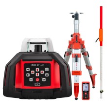 Комплект: ротационный нивелир RGK SP-612 с калибровкой + элевационный штатив RGK SH-170 + рейка RGK LR-2 + дальномер RGK DL100