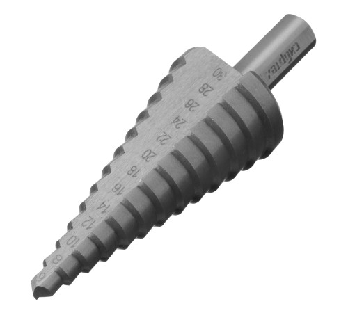 Сверло ступенчатое по металлу, 6-8-10-12-14-16-18-20-22-24-26-28-30мм, 4241 Сибртех