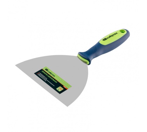Шпательная лопатка из нержавеющей стали, 150 мм, двухкомпонентная ручка Сибртех Шпательная лопатка из нержавеющей стали, 150 мм, двухкомпонентная ручка Сибртех