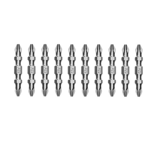 Бита двухстор., PH2-PZ2х45мм, сталь S2, 10шт. Gross