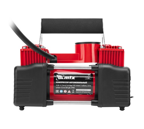 Компрессор автомобильный C-65, 12 В, 10 атм., 65 л/мин MTX
