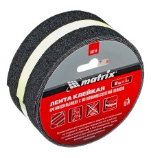 Лента клейкая противоскользящая, c фотолюминисцентной полосой 50 мм x 5 м Matrix