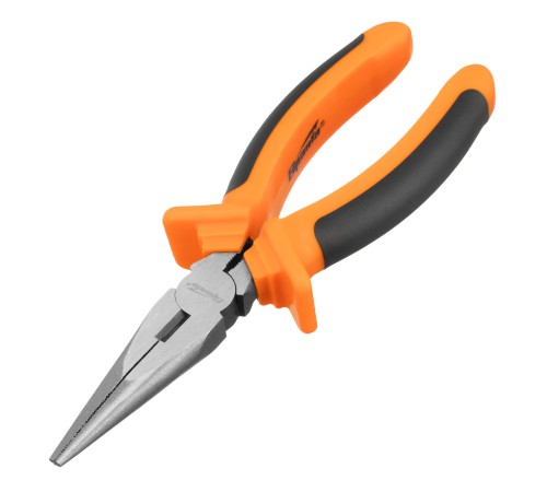 Длинногубцы прямые Comfort, 180 мм, шлифованные, двухкомпонентные рукоятки Sparta