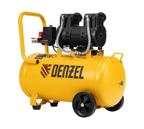 Компрессор безмасл. малошумный DLP-1500/50, 1,5 кВт,50 л, 2850 об/мин, 250 л/мин Denzel