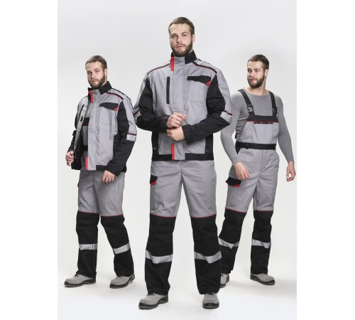 Костюм Сервис IMP (тк.Смесовая,240) п/к, серый/черный