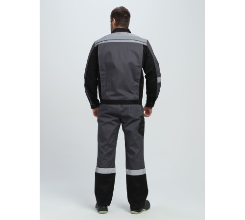 Костюм Виват-2 Премиум CH МВО (тк.Смесовая,240) п/к, т.серый/черный/св.серый