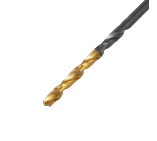 Сверло по металлу, 2 мм, HSS-Tin, Golden Tip, 10 шт. Denzel