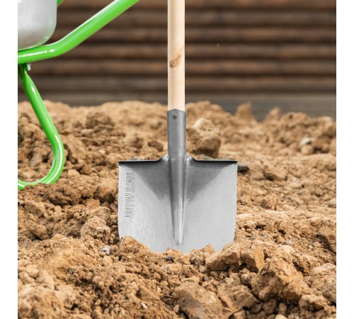 Лопата штыковая, 225х295, углубленная, рессорная сталь, 0,9 кг, без черенка, LUXE// Palisad