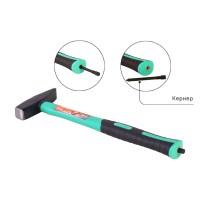 Молоток со встроенным кернером, 800г, фибергласс, серия Кулибин, Sturm!