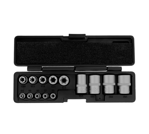 Набор головок Torx , 14 предметов, 1/4, 3/8, 1/2 Stels Набор головок Torx , 14 предметов, 1/4, 3/8, 1/2 Stels