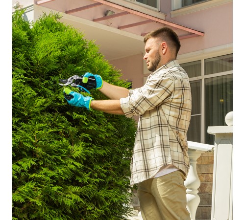 Секатор прямого реза, 230 мм, усиленный, нижняя рукоятка в ПВХ - оболочке, Luxe, Palisad