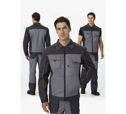 Куртка-трансформер Лидер IMP (тк.Смесовая,240), т.серый/св.серый