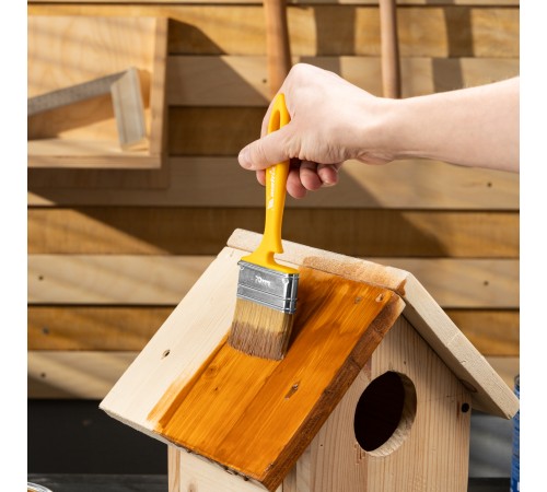 Кисть флейцевая для лаков, 70 x 12 мм, искусственная щетина, пластиковая рукоятка, Matrix