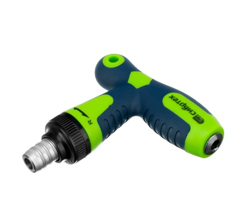 Отвертка реверсивная Т-образная комбинированная PH2/SL6, CrV Сибртех