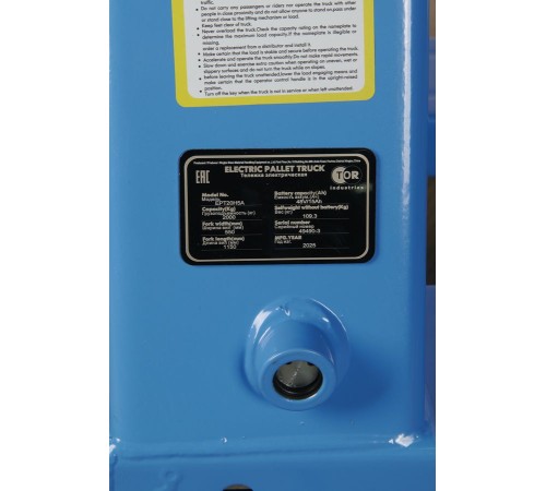 Тележка электрическая 2000 кг 1150 мм TOR EPT20H Li-pol 48/15 В/Ач с влагозащитой* Тележка электрическая 2000 кг 1150 мм TOR EPT20H Li-pol 48/15 В/Ач с влагозащитой*