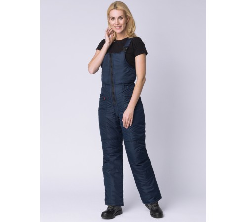 Полукомбинезон зимний женский Снежана (Таслан), темно-синий