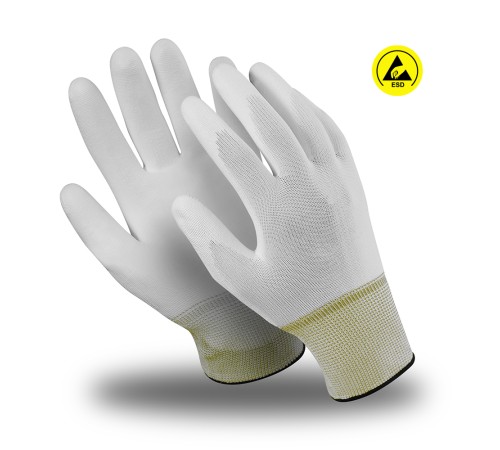 Перчатки Manipula Specialist® Микростатик (ESD) (нейл.+полиур.+медн.), MG-164