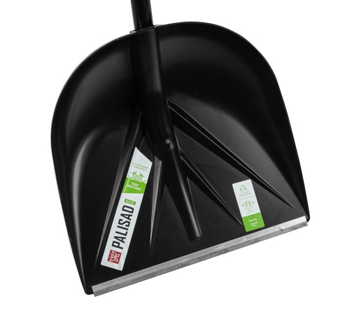 Лопата для уборки снега пластиковая, 400х417х1390 мм, алюминиевый черенок Palisad