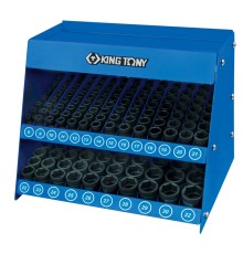 Стенд с ударными торцевыми головками 1/2", 8-32 мм, серия 4535М, 158 предметов KING TONY 4472MP