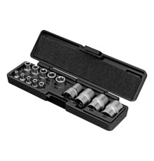 Набор головок Torx , 14 предметов, 1/4, 3/8, 1/2 Stels