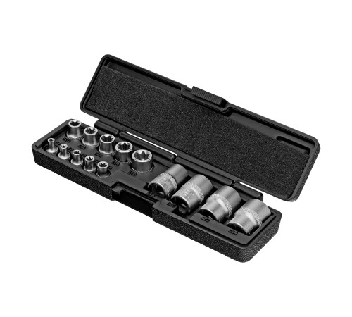 Набор головок Torx , 14 предметов, 1/4, 3/8, 1/2 Stels Набор головок Torx , 14 предметов, 1/4, 3/8, 1/2 Stels