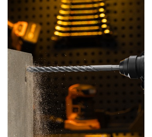 Бур по бетону, цельная крестовая пластина, 12x315 мм, SDS PLUS Denzel