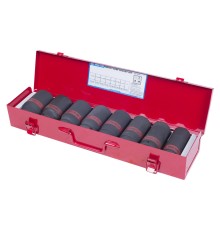Набор ударных глубоких торцевых головок 3/4", шестигранные, 1"-1&1/2", 8 предметов KING TONY 6410SP