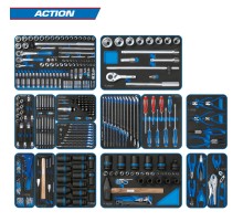 Набор инструментов 327 предметов, "ACTION", для тележки, 15 ложементов KING TONY 934-327MRVD Набор инструментов 327 предметов, "ACTION", для тележки, 15 ложементов KING TONY 934-327MRVD