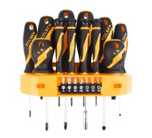 Набор отверток "GRIPro", вставки(биты), подвесной, 19 предметов TOLSEN TT20183