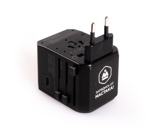 Адаптер переносной 100-240В / 5В USB TYPE-C МАСТАК ADB-201901