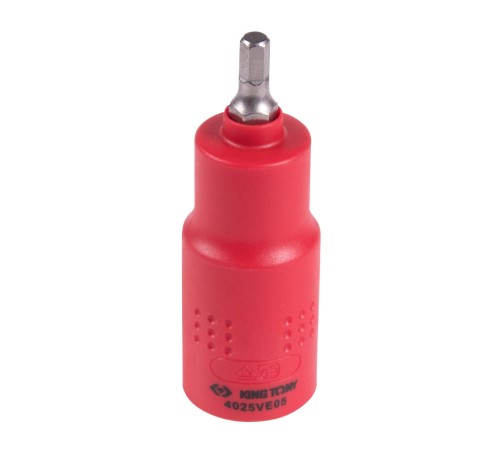 Насадка (бита) торцевая диэлектрическая 1/2", HEX, 5 мм, L = 75 мм KING TONY 4025VE05 Насадка (бита) торцевая диэлектрическая 1/2", HEX, 5 мм, L = 75 мм KING TONY 4025VE05