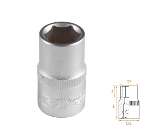 Головка торцевая стандартная шестигранная 1/2", 14 мм AFFIX AF00040014 Головка торцевая стандартная шестигранная 1/2", 14 мм AFFIX AF00040014