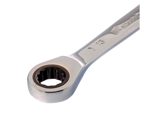 Ключ накидной трещоточный, 13 x 14 мм, CrV, зеркальный хром Matrix