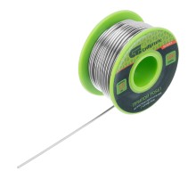Припой с канифолью, D 1.5 мм, 100 г, POS61, на пластмассовой катушке Сибртех