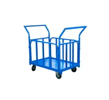 Тележка платформенная TOR ТП-Б (700х1200) с бортами и двумя ручками (колеса 160 мм)