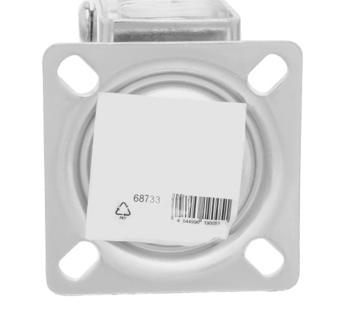 Колесо ПУ прозрачное поворотное d-75 мм, крепление платформенное Сибртех