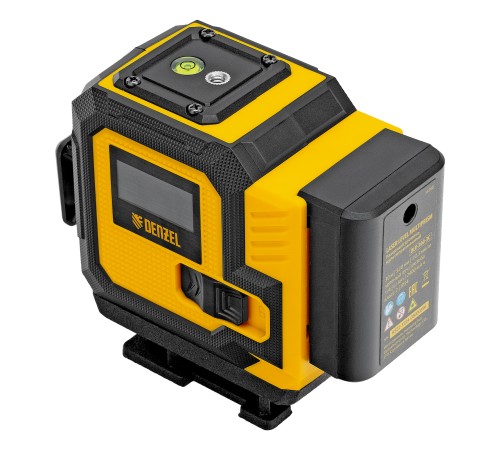 Лазерный уровень мультипризменный DLV-360-3T, 30 м, зеленый луч, Li-Ion 2,4 Aч, штатив  Denzel