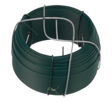 Проволока с ПВХ покрытием, зеленая 0.9 мм, длина 50 м Сибртех