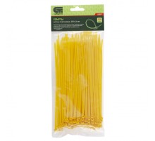 Хомуты, 200 x 3.6 мм, пластиковые, желтые, 100 шт Сибртех