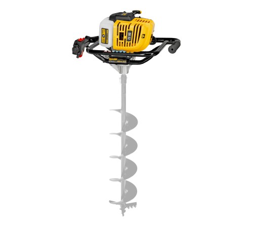 Мотобур DX-52, объём двигателя 52 см3, соединение 20 мм, без шнека Denzel