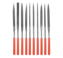 Набор надфилей, 180 х 5 мм, 10 шт, пластиковые рукоятки Matrix