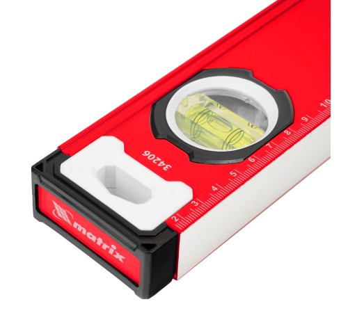 Уровень алюминиевый, фрезерованный, 3 глазка, рукоятки, 2000 мм Matrix